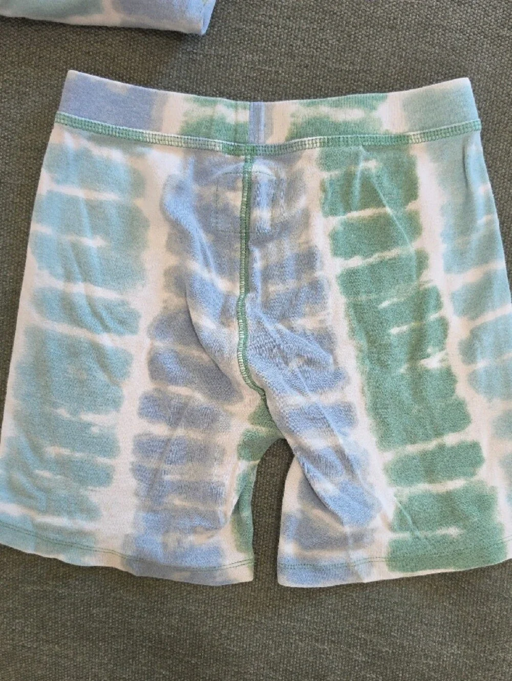 Crewcuts Kids Tie-Dye Short Pajama Set - Green & Blue